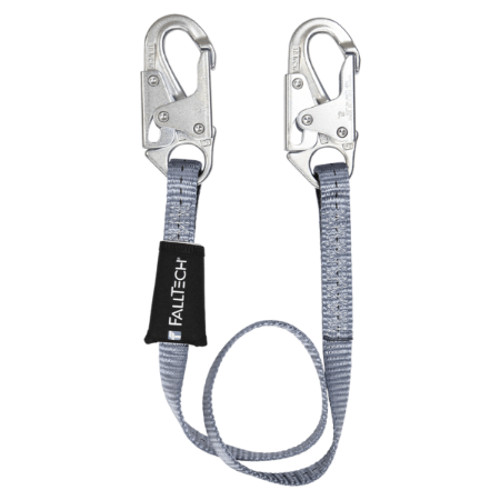 FallTech 8204 - 4' Web Restraint Lanyard - Fixed-Length - Steel Snap Hooks