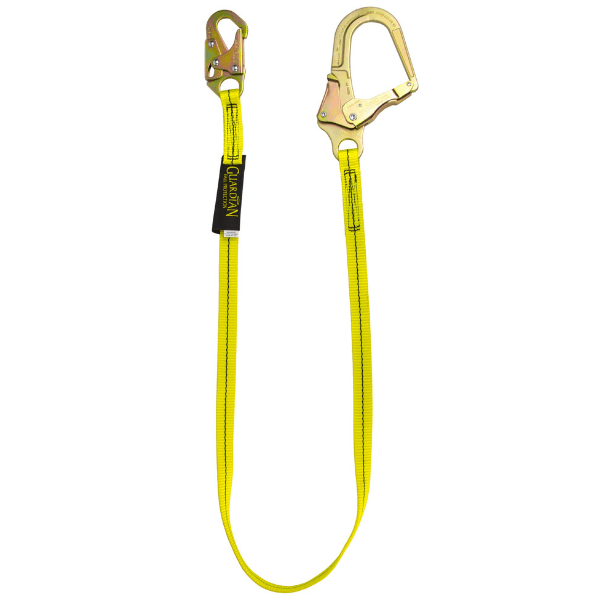 Guardian Fall Protection 01261 4 ft. Single Leg, Non-Shock Absorbing Lanyard w/ Rebar Hook