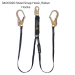Guardian Fall Protection - Arc Flash Shock Absorbing Fixed Lanyard, Dual Leg with Hooks - 