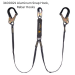 Guardian Fall Protection - Arc Flash Shock Absorbing Fixed Lanyard, Dual Leg with Hooks - 