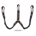 Guardian Fall Protection - Arc Flash Shock Absorbing Stretch Lanyard - Dual Leg - Steel/Aluminum Hook - 