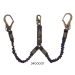 Guardian Fall Protection - Arc Flash Shock Absorbing Stretch Lanyard - Dual Leg - Steel/Aluminum Hook - 
