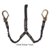 Guardian Fall Protection - Arc Flash Shock Absorbing Stretch Lanyard - Dual Leg - Web Loop