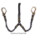 Guardian Fall Protection - Arc Flash Shock Absorbing Stretch Lanyard - Dual Leg - Web Loop