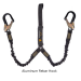 Guardian Fall Protection - Arc Flash Shock Absorbing Stretch Lanyard - Dual Leg - Web Loop