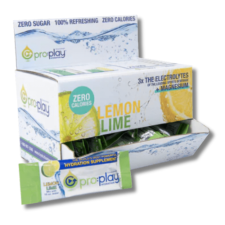 Hydration Health Products - pro:play Hydrating Drink Mix - Box of 50 (Lemon Lime, Strawberry Mango, Blue Raspberry, Citrus Blast)