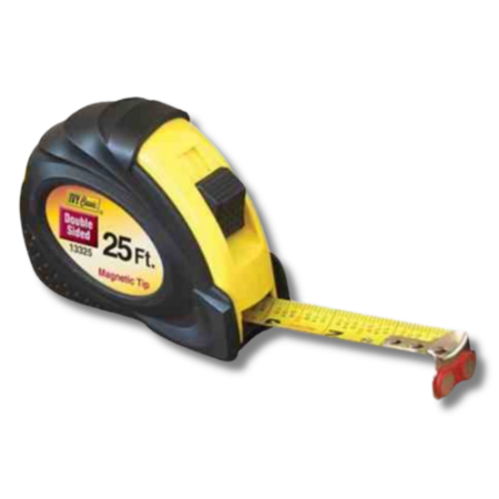 Ivy Classic - 25 ft. / Rubber Grip Double Sided Magnetic Hook Tape Measure