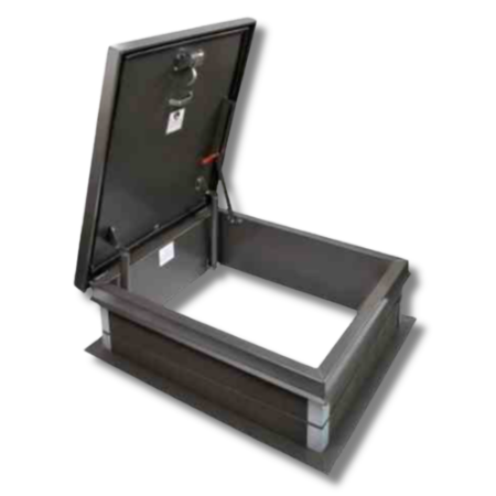 JL Industries RHDA-3 30 × 96 Roof Hatch – Diamond Series Aluminum, R-6 Insulation, Stair Access