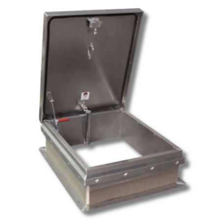 JL Industries RHDA-4 36 × 36 Roof Hatch – Diamond Series Aluminum, R-6 Insulation, Ladder Access