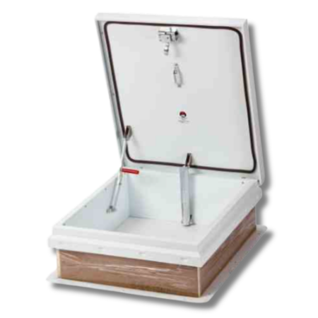 JL Industries RHDG-1WT 36 × 30 Roof Hatch – Double-Dome, White Powder Coat