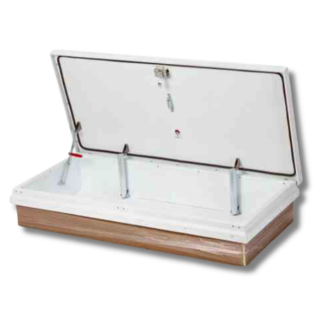 JL Industries RHDG-3WT 30 × 96 Roof Hatch – Diamond Series, White Powder Coat