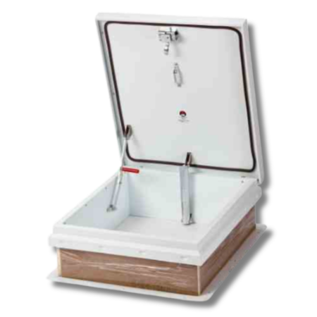  JL Industries RHDG-5WT 48 × 48 Roof Hatch – Diamond Series, White Powder Coat