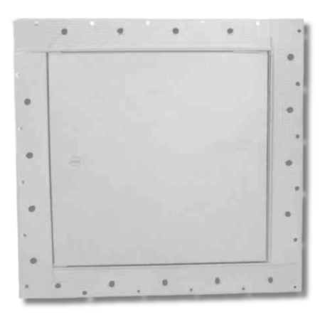 JL Industries TMW-1212CW 12 × 12 Fire-Rated Uninsulated Access Panel – 1½-Hour Ceiling, Concealed Flange, White Powder Coat
