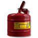 Justrite 7120100 - Type I Red Gas Can - 2 Gal.