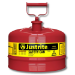 Justrite 7125100 - Type I Red Gas Can - 2.5 Gal.