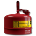 Justrite 7125100 - Type I Red Gas Can - 2.5 Gal.