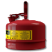 Justrite 7125100 - Type I Red Gas Can - 2.5 Gal.