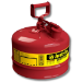 Justrite 7125100 - Type I Red Gas Can - 2.5 Gal.