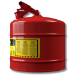 Justrite 7150100 - Type I Red Gas Can - 5 Gal.