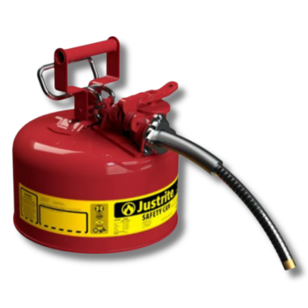 Justrite 7210120 - Type II Accuflow Red Gas Can, 1 Gal. w/ 5/8 in. Hose