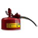 Justrite 7210120 - Type II Accuflow Red Gas Can, 1 Gal. w/ 5/8 in. Hose