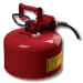 Justrite 7210120 - Type II Accuflow Red Gas Can, 1 Gal. w/ 5/8 in. Hose