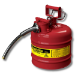 Justrite 7220120 - Type II Accuflow Red Gas Can, 2 Gal. w/ 5/8 in. Hose