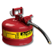 Justrite 7225130 - Type II Accuflow Red Gas Can, 2.5 Gal. w/ 1 in. Hose