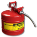 Justrite 7250120 - Type II Accuflow Red Gas Can, 5 Gal. w/ 5/8 in. Hose