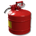 Justrite 7250120 - Type II Accuflow Red Gas Can, 5 Gal. w/ 5/8 in. Hose