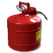 Justrite 7250120 - Type II Accuflow Red Gas Can, 5 Gal. w/ 5/8 in. Hose