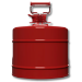 Justrite 7250120 - Type II Accuflow Red Gas Can, 5 Gal. w/ 5/8 in. Hose