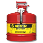 Justrite 7250130 - Type II Accuflow Red Gas Can, 5 Gal. w/ 1 in. Hose