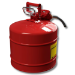 Justrite 7250130 - Type II Accuflow Red Gas Can, 5 Gal. w/ 1 in. Hose