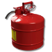 Justrite 7250130 - Type II Accuflow Red Gas Can, 5 Gal. w/ 1 in. Hose