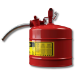Justrite 7250130 - Type II Accuflow Red Gas Can, 5 Gal. w/ 1 in. Hose