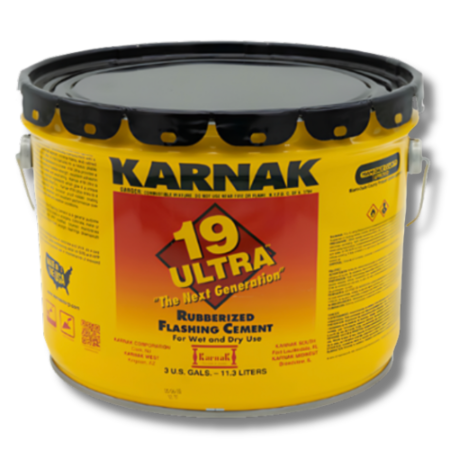 Karnak - 19 Ultra Rubberized Flashing Cement 3 Gal Wet/Dry, Emergency Repair
