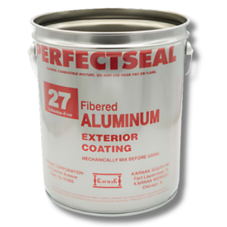 Karnak - 27 Perfectseal Fibered Aluminum Exterior Coating, 5 gallon