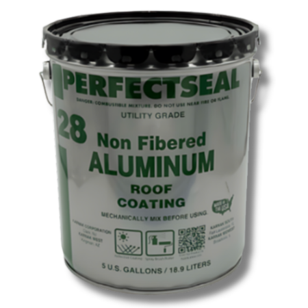 28 Perfectseal Non-Fibered Aluminum Roof Coating, 5 gallon