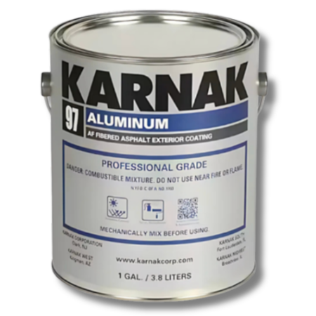  Karnak - 97 Fibered Aluminum Roof Coating, 1 Gallon