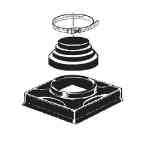 Portals Plus 32041, Large Curb Cover w/182 Cap, Tan 32041, POR-32041, large curb cover, C-182 cap, 8?-12? pipe penetration, laminated ABS cover, snaplock clamp