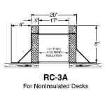 Portals Plus 32141, Large RC-3A Canted Curb- 8" High 32141, POR-32141, Large RC-3A Canted Curb, canted roof curb, 20?×20?, 8? high, galvanized steel curb, rigid fiberglass insulation, non-insulated deck