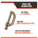 Malta Dynamics – C1004 Dual SRL Connector, D-Ring Extension for Twin-Leg Retractable Lifelines. Clearance Pricing! - MD-C1004
