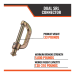 Malta Dynamics – C1004 Dual SRL Connector, D-Ring Extension for Twin-Leg Retractable Lifelines. Clearance Pricing! - MD-C1004