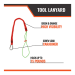 Malta Dynamics – C1006 Tool Lanyard, Shock Absorbing, 5 lb. Capacity, Carabiner & Loop Ends - MD-C1006