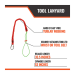 Malta Dynamics – C1006 Tool Lanyard, Shock Absorbing, 5 lb. Capacity, Carabiner & Loop Ends - MD-C1006