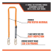 Malta Dynamics – C5000 Lanyard, 6' Single Leg, External Shock Pack, Steel Snap Hooks - MD-C5000