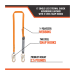 Malta Dynamics – C5000 Lanyard, 6' Single Leg, External Shock Pack, Steel Snap Hooks - MD-C5000