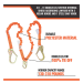 Malta Dynamics – C5117 Lanyard, Double Leg Stretch, 4.5'–6', Rebar Hooks, 100% Tie-Off. Clearance Pricing! - MD-C5117
