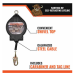 Malta Dynamics – C7003-G2 Warthog SRL, 90 ft Galvanized Steel Cable, Swivel Top & Snap Hook, Class B Fall Arrest - MD-C7003-G2